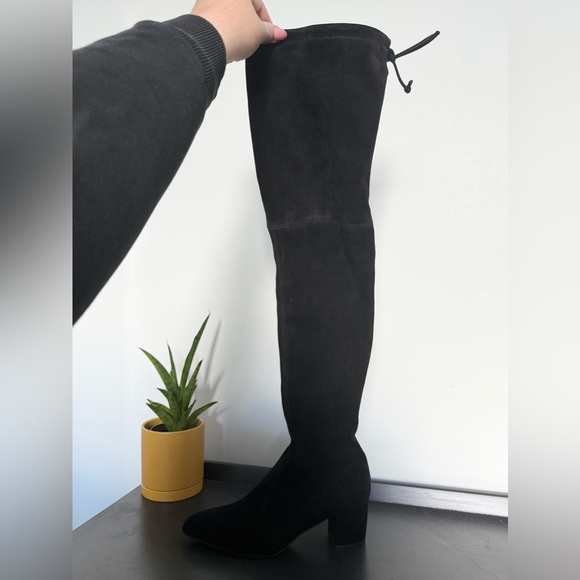 Stuart Weitzman black suede Tieland over-the-knee boots - size 9 - Picture 11 of 16